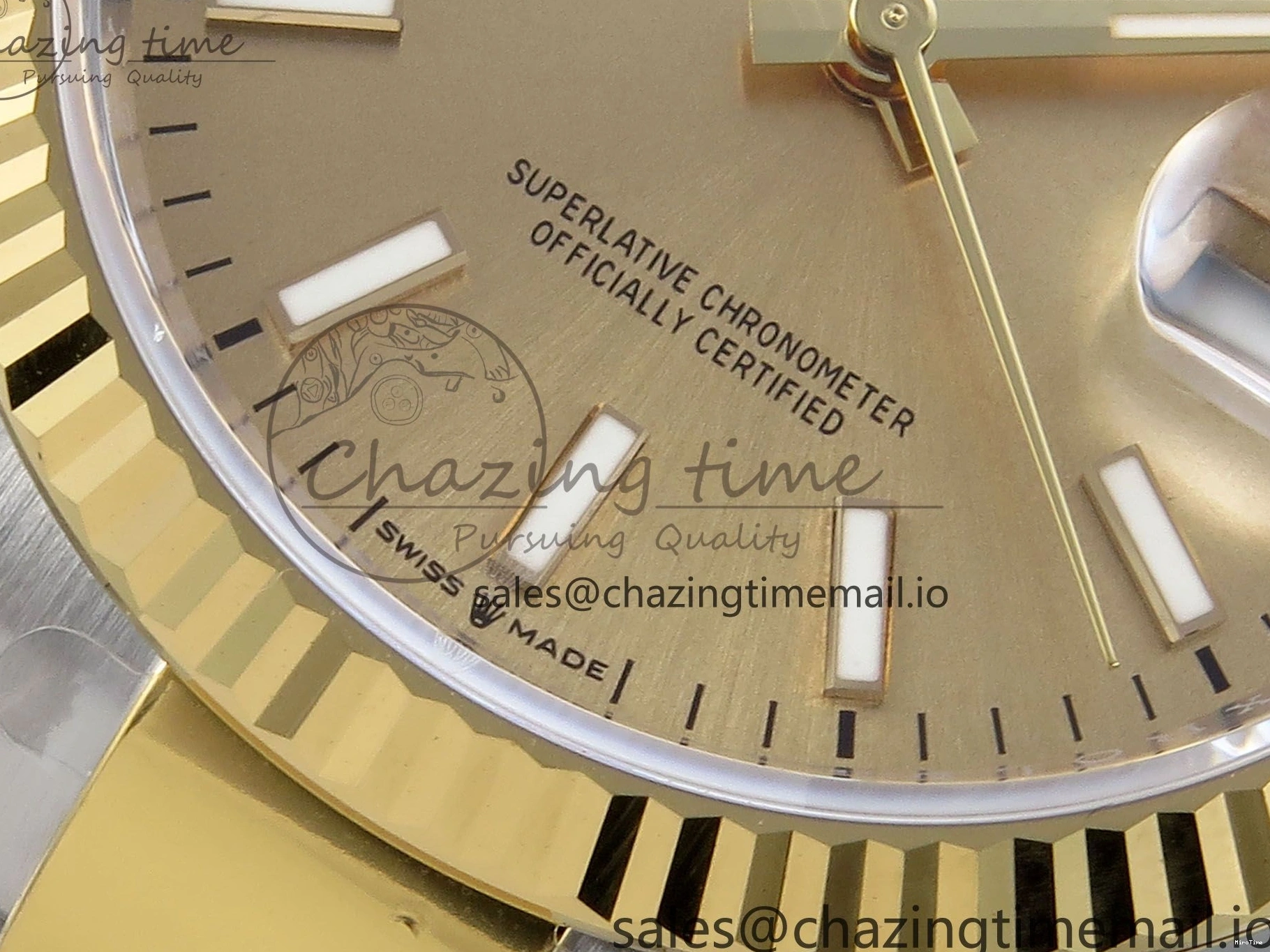 MiroTime 0418 SmartChoice DateJust 36 126233 EWEF Best Edition YG Stick Dial on SS YG Oyster Bracelet A 669